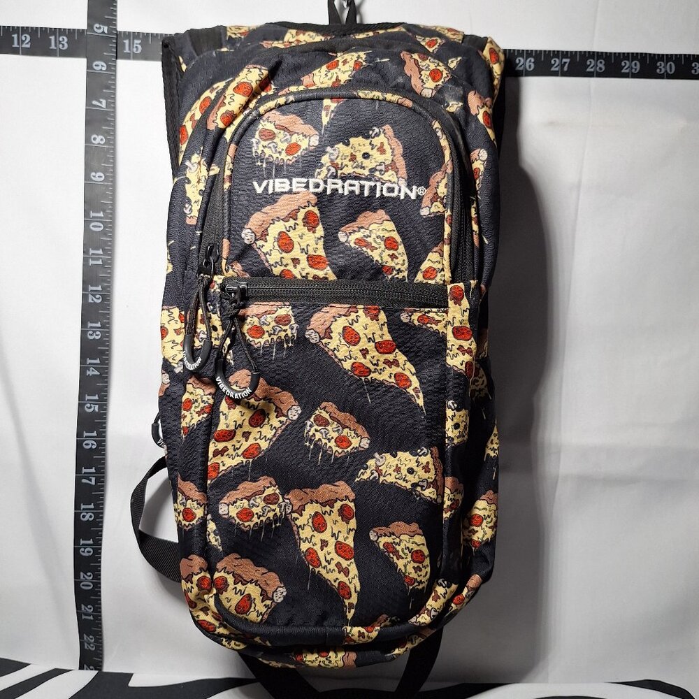 Vibedration Hydration Backpack w/o bladder Pizza pattern - Used